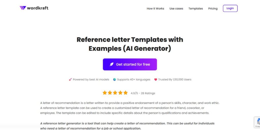AI Letter of Recommendation Tools - Wordkraft