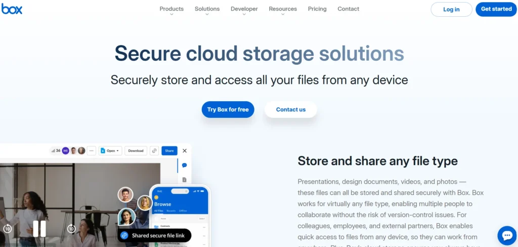google drive alternative: Box