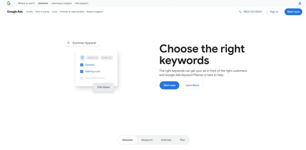 SEO for Lead Generation-Google‍ Keyword‍ P⁠lanner