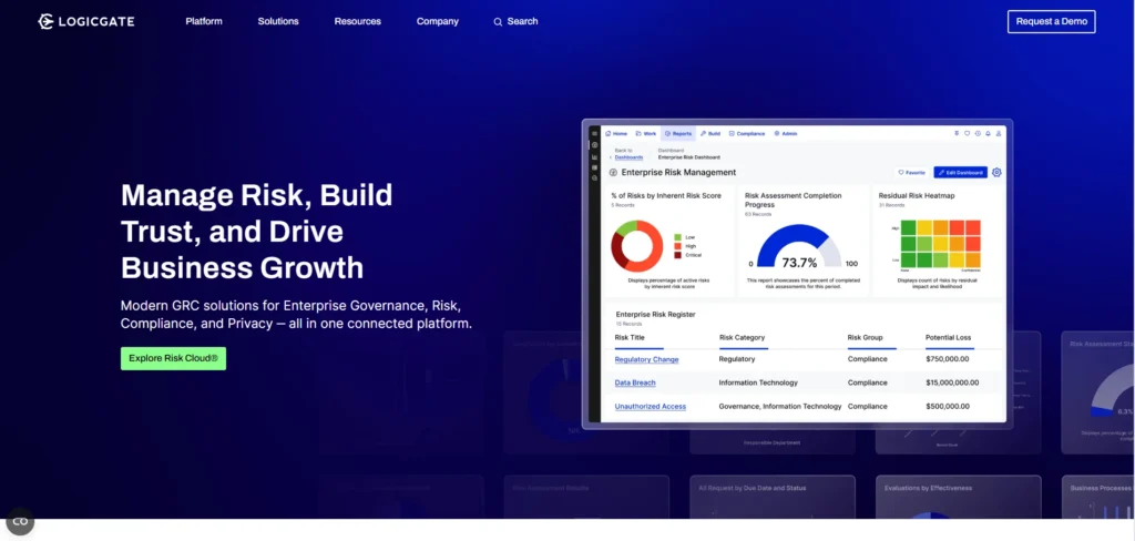 LogicGate Risk Cloud-Compliance Management Software