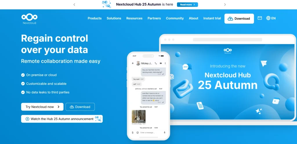 google drive alternative: Nextcloud