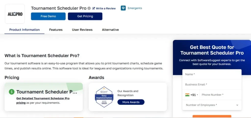 Tournament Scheduler Pro - Tournament Software in India