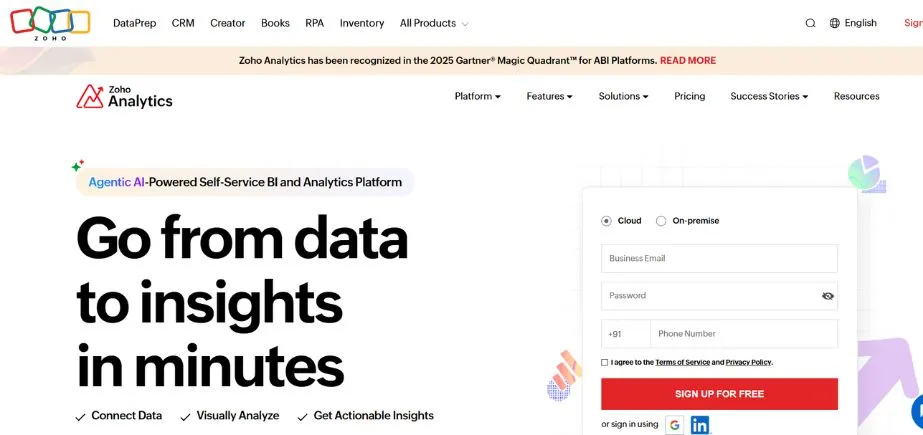 Zoho Analytics - Data Management Platforms