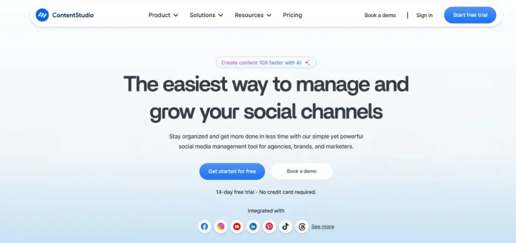 ContentStudio - AI Social Media Management Tools