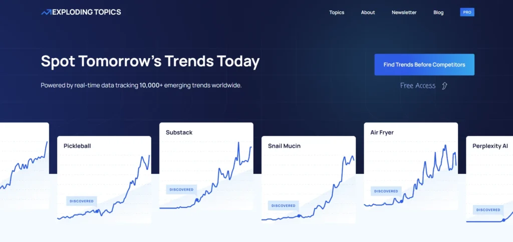 AI tools for market research - Exploding Topics
