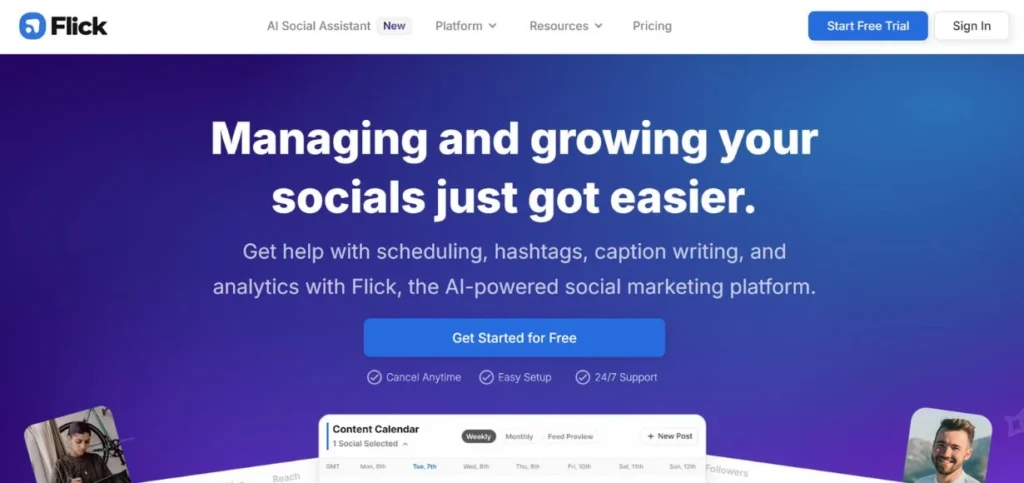 Flick - AI Social Media Management Tools