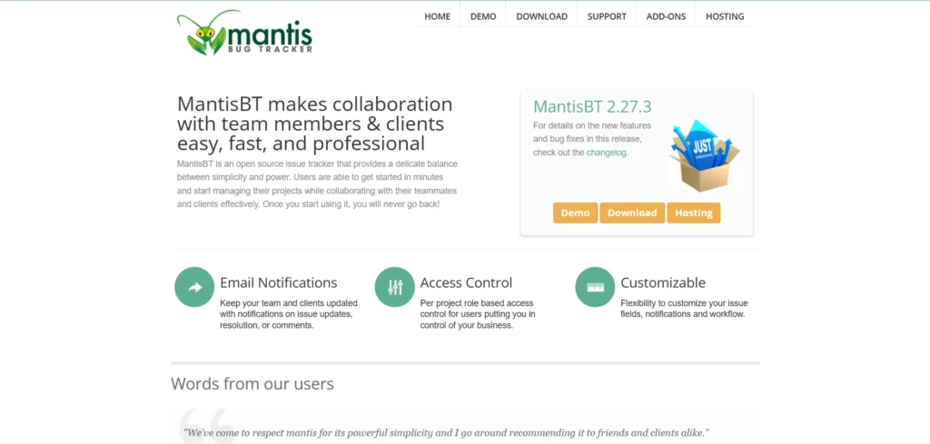 Bug Tracking Software - MantisBT