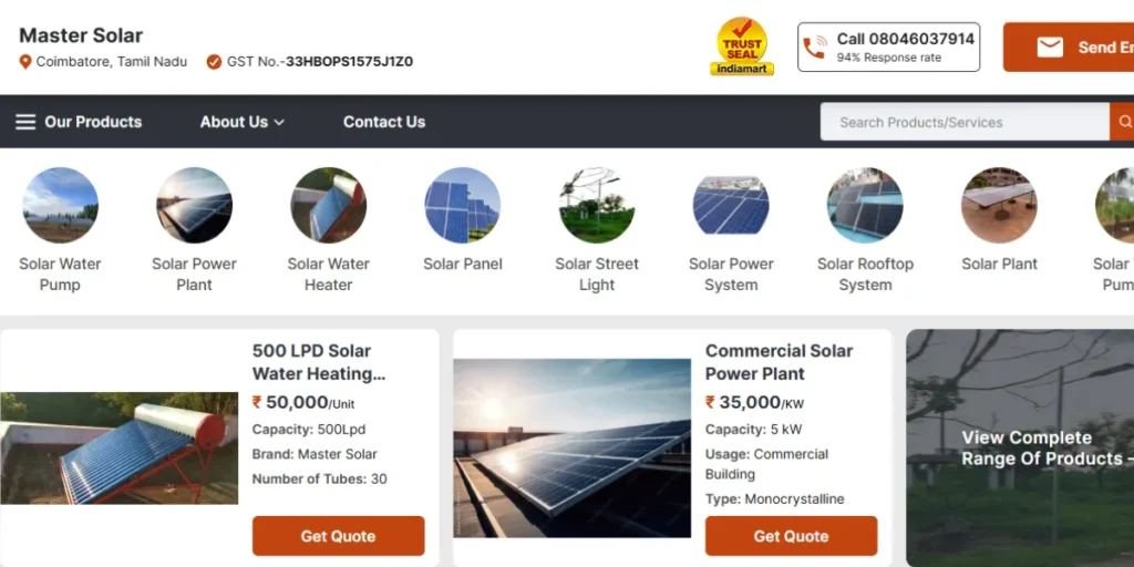 Solar Companies in Coimbatore