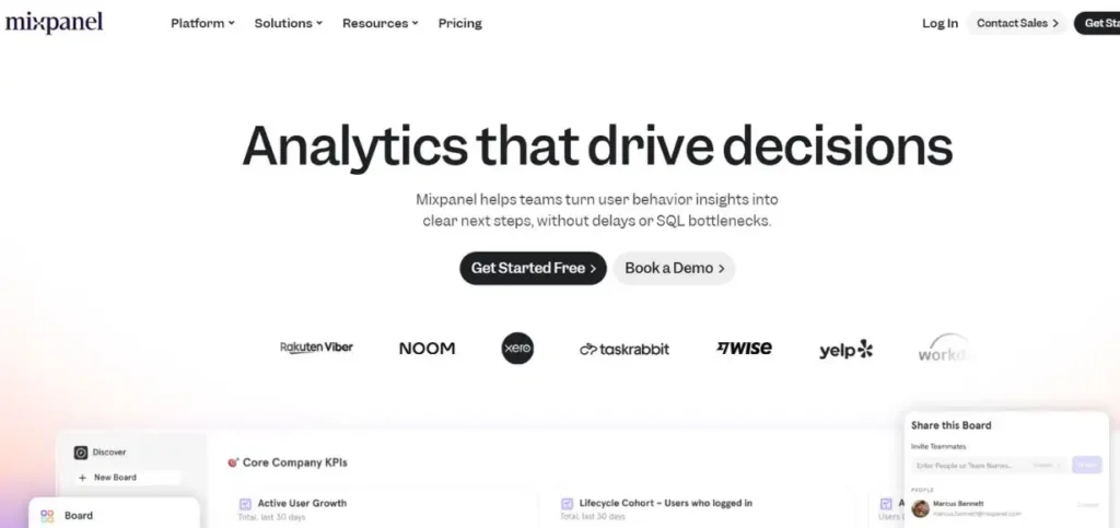 Mixpanel - Mobile App Analytics Tools