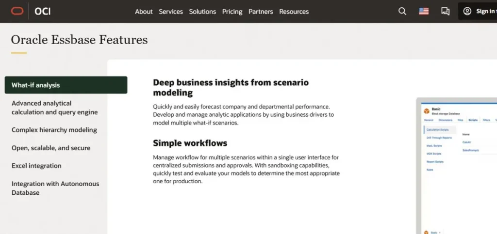 Oracle Essbase - Financial Statement Analysis Tools