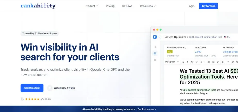 Rankability - AI SEO Tools