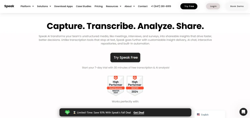 AI tools for market research - Speak 