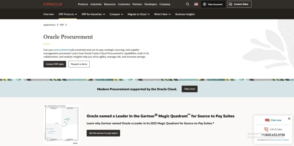 Vendor management system
- Oracle Procurement Cloud