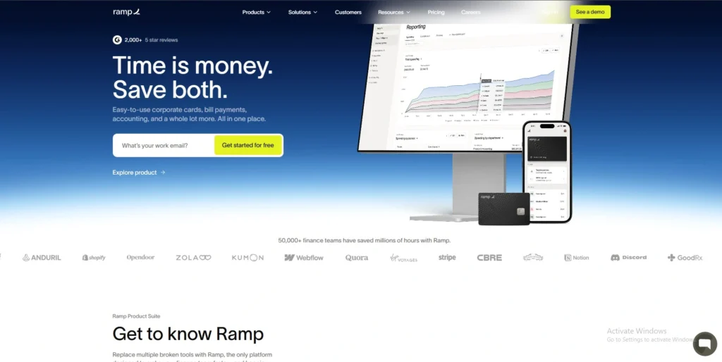 Vendor management system
- Ramp