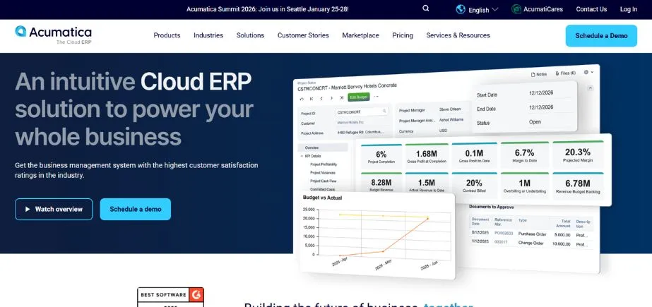 Acumatica Cloud - Enterprise Resource Planning Software