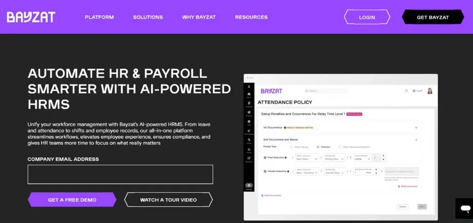 Bayzat HR System - HR software in Saudi Arabia