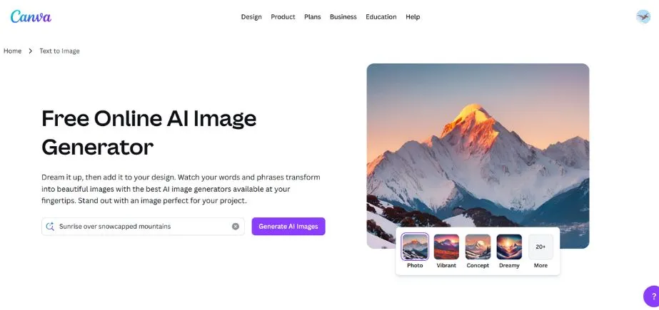 Canva AI Image Generator - WordPress AI Image Generators