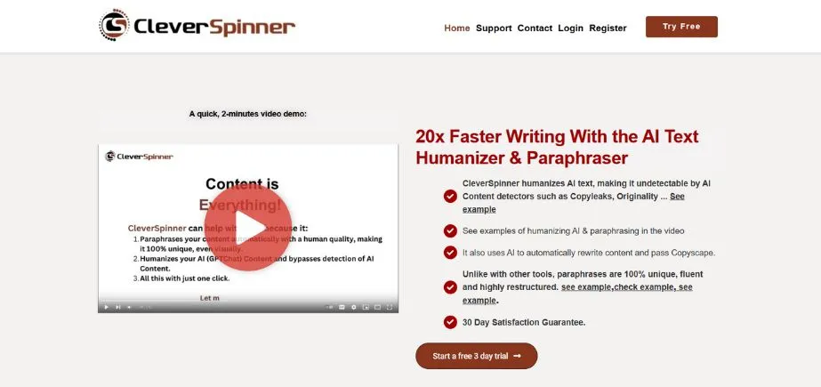 CleverSpinner - AI Rewriter Tools
