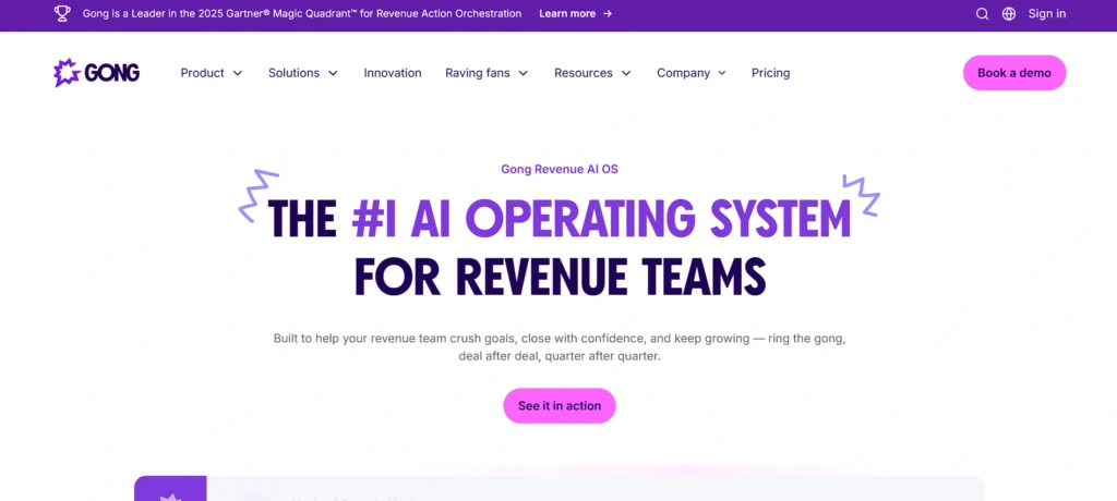 Sales enablement software - Gong.io