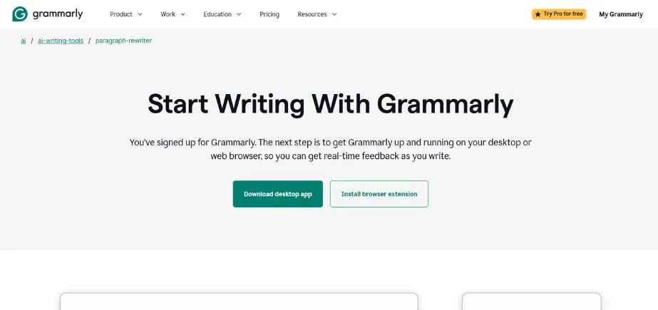 Grammarly Rewrite Suggestions - AI Rewriter Tools