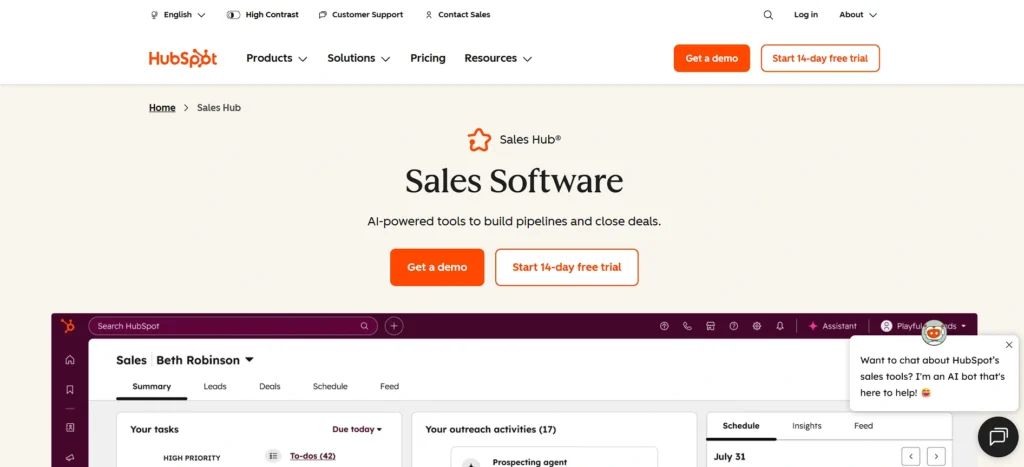 Sales enablement software - HubSpot Sales Hub