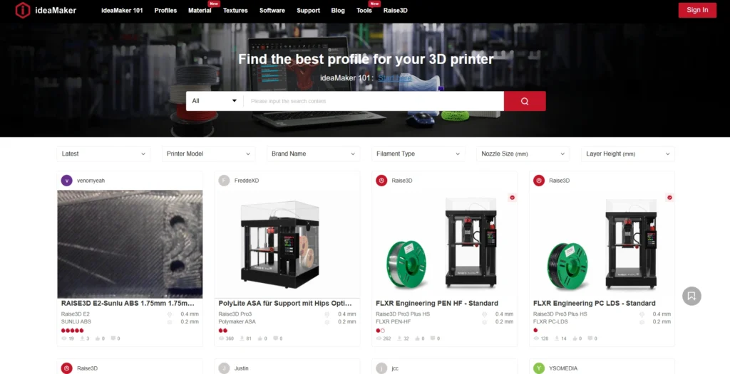 3D Printing Software
- IdeaMaker