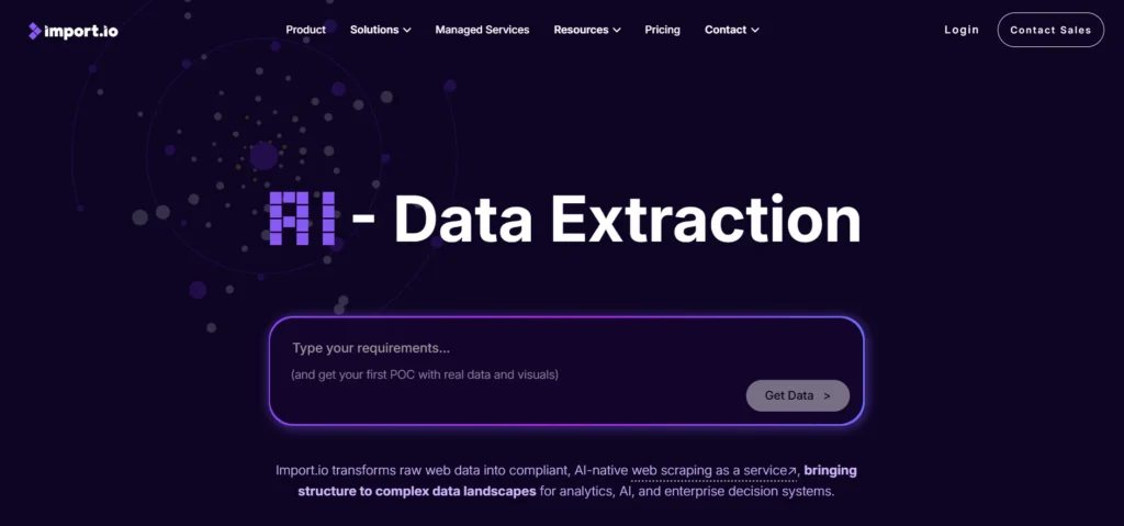 Web Scraping Tool - Import.io