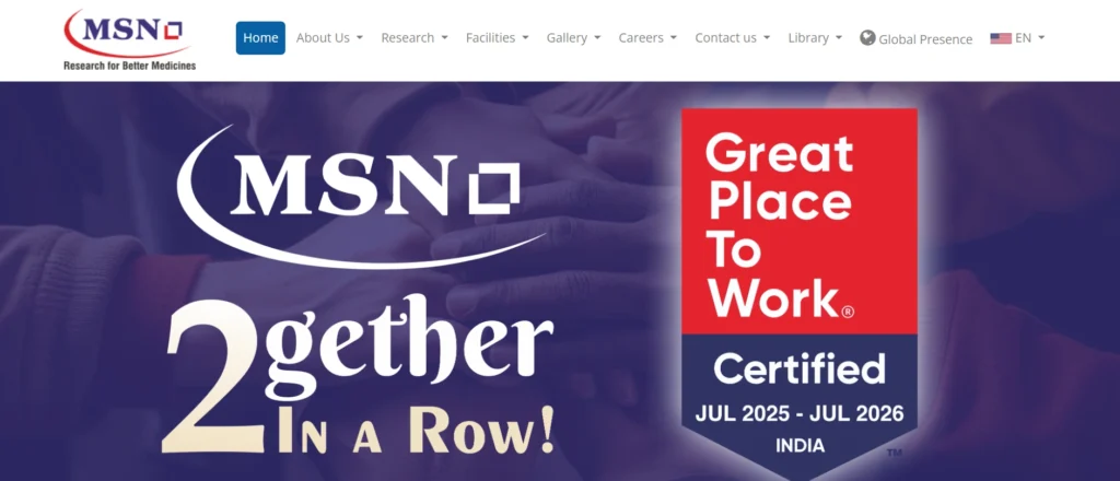 Pharma Companies in Hyderabad
- MSN Laboratories