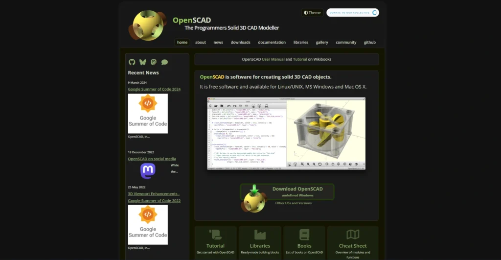 3D Printing Software
- OpenSCAD