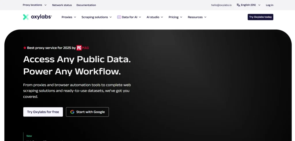 Web Scraping Tool - Oxylabs