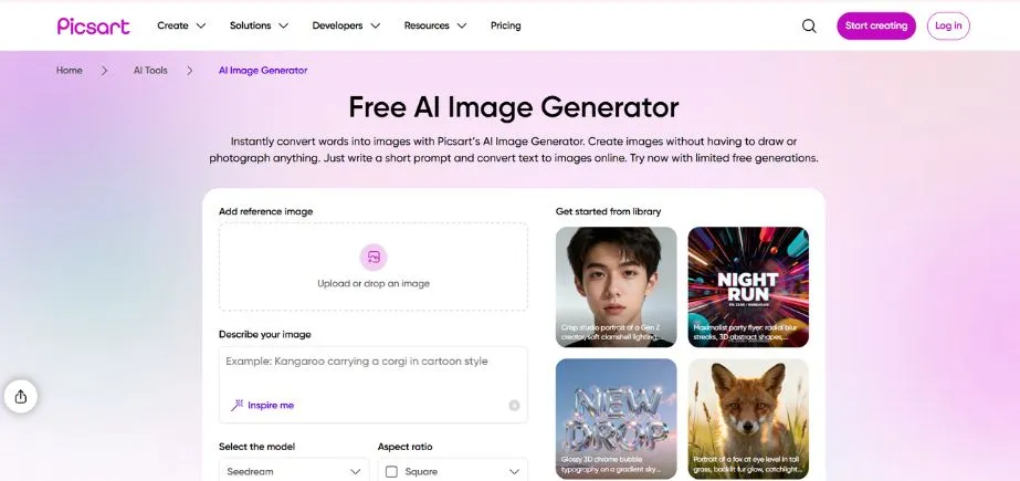 Picsart AI Image Generator - WordPress AI Image Generators