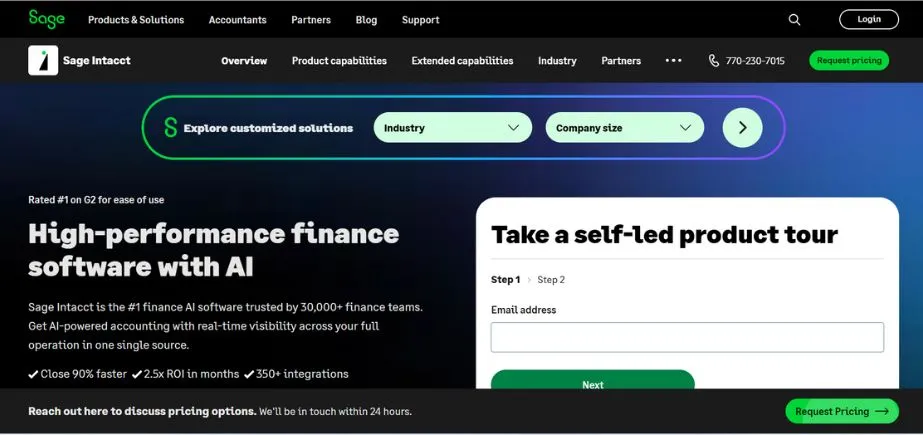 Sage Intacct - Enterprise Resource Planning Software