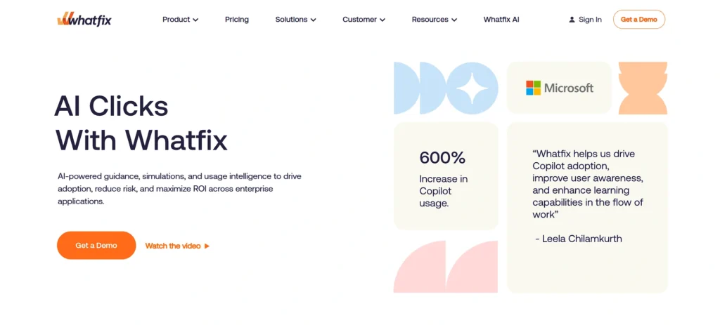 Sales enablement software - Whatfix