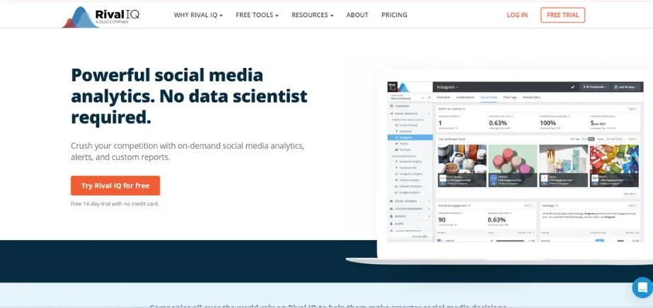Rival IQ - Social Media Analytics Tools