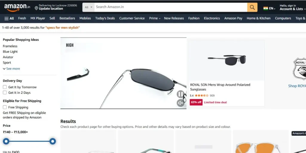 Amazon Flipkart Myntra - Competitors of Lenskart