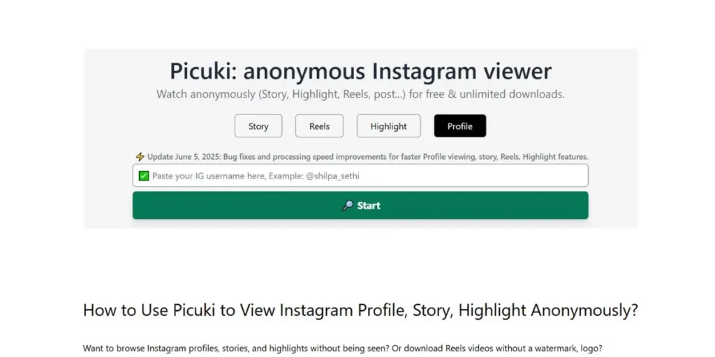 Picuki.tv Highlight Viewer - Instagram Highlights Viewer
