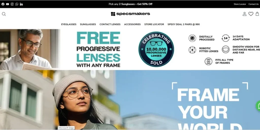 Specsmakers - Competitors of Lenskart