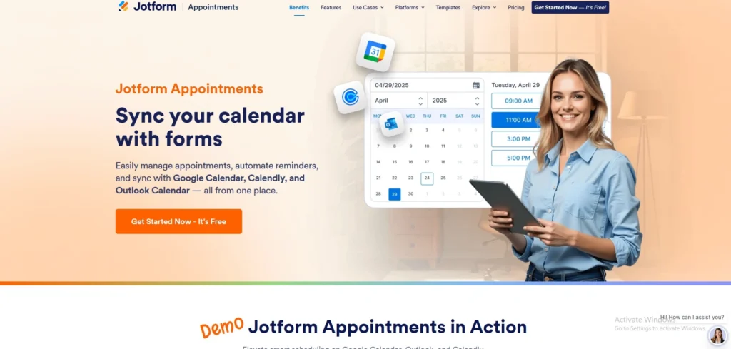 Appointment Scheduling Tools -Jotform Appointments