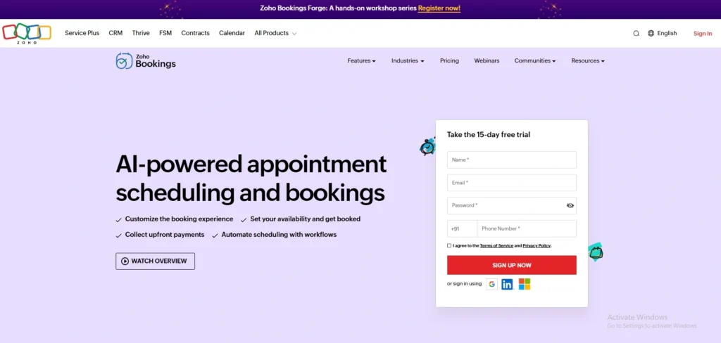 Appointment Scheduling Tools-Zoho Bookings