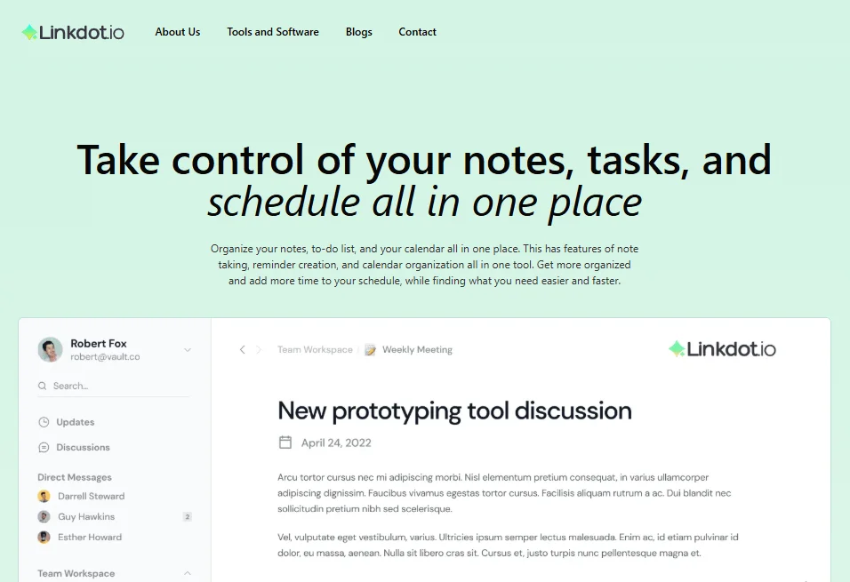 Productivity Tools - Linkdot