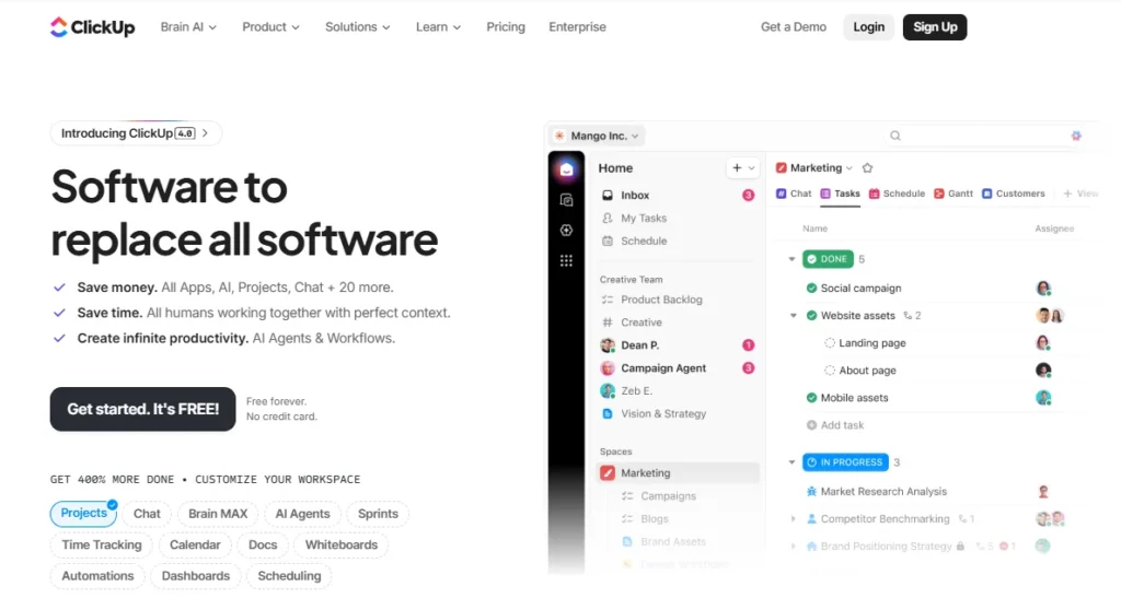 Productivity Tools - ClickUp