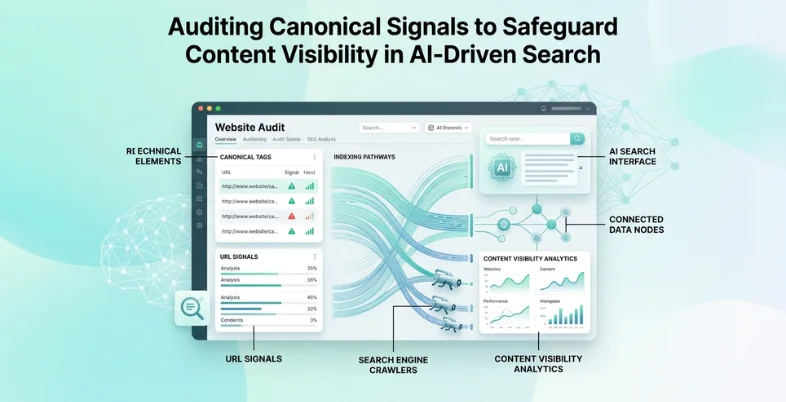 Auditing Canonical Signals to Safeguard Content Visibility in AI-Driven Search